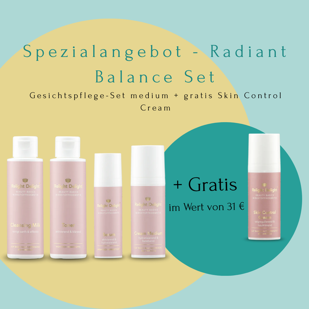 "Radiant Balance Set – Hochwertiges Gesichtspflege-Set mit sanftem Duft für eine strahlende und gepflegte Haut."