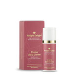 Edle Tube in Altrosa und daneben eine schöne Verpackung der Metamorphose - Creme de la Creme - unbeduftet. Die Schrift ist gold und weiß  Relight Delight