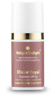 Edle Tube des Metamorphose Elixier Royal Express Lifting  - 15ml  von Relight Delight, High Tech Wirkstoffe in Altrosa. Die Aufschrift ist in Gold und Weiß