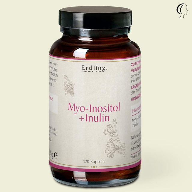 Braunglasdose mit Myo‑Inositol + Inulin Kapseln von Waldkraft