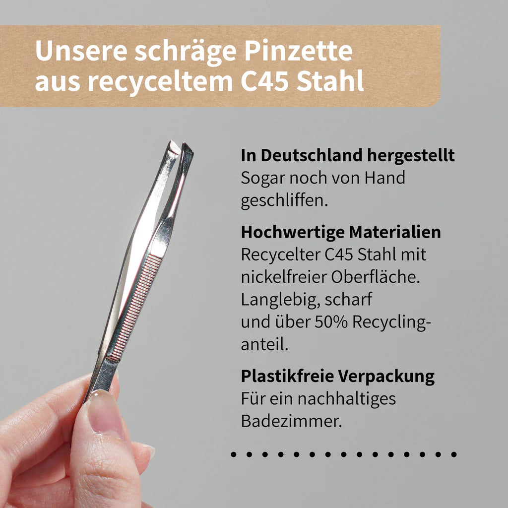 Nickelfreie schräge Pinzette Solingen