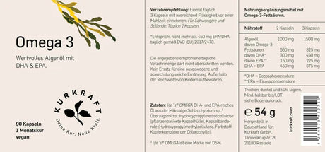 OMEGA 3 ALGENÖL- KURKRAFT