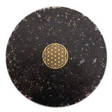 Runder Orgon Untersetzer mit Schungit Mineralien 8 cm Durchmesser