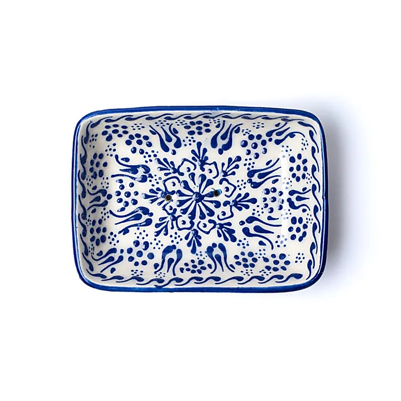 Ottoman - Von Hand gefertigte Seifenschale blau