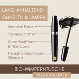 Luxury Bio Mascara – Produktfoto mit Fokus auf pflegende Naturkosmetik-Formel