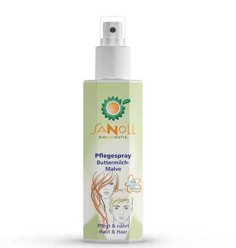 Sanoll Biokosmetik Pflegespray Buttermilch-Malve 150 ml Sprühflasche