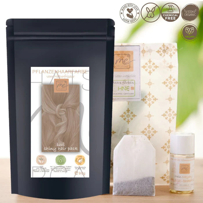Profi-Pflanzenhaarfarbe-  kühle farblose Volumen-Glanz-Haarpackung "cool shiny hair pack" Thats me Organic