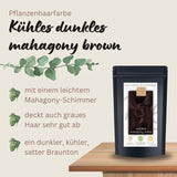 Profi-Pflanzenhaarfarbe kühles dunkles Mahagony-Braun "cool deep mahagony brown" 90g Nachfüllpack - Thats me Organic