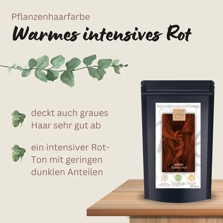 Profi-Pflanzenhaarfarbe "warmes Flammen-Rot - warm flame red" 90g Nachfüllpack - Thats me Organic