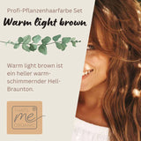 Profi-Pflanzenhaarfarbe warmes Hell-Braun "warm light brown" 90g Nachfüllpack - Thats me Organic