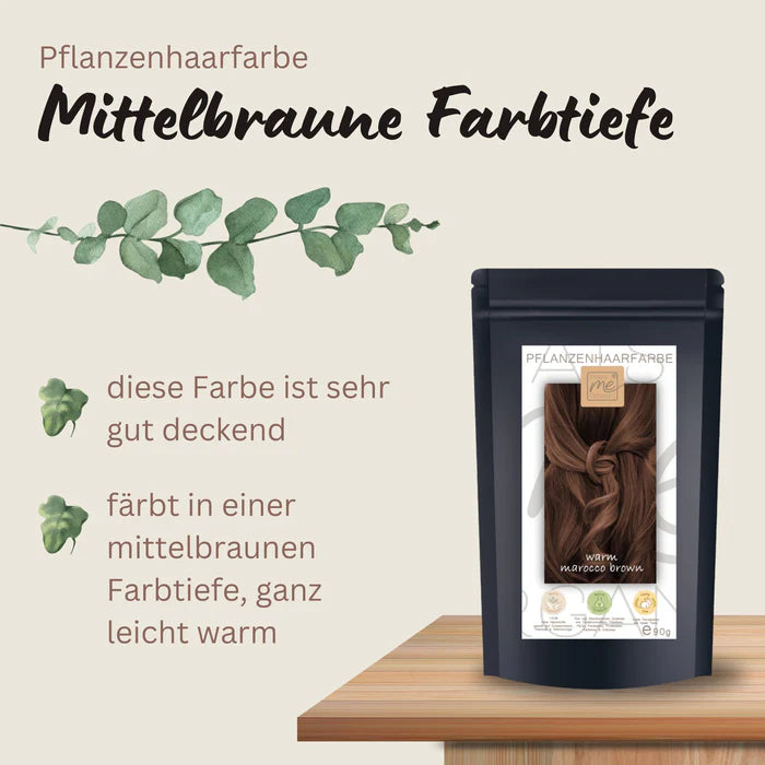 Profi-Pflanzenhaarfarbe warmes Marokko-Braun "warm marocco brown" 90g Nachfüllpack - Thats me  Organic