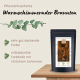 Profi-Pflanzenhaarfarbe warmes Nougat-Braun "warm nougat brown" 90g Nachfüllpack - Thats me Organic