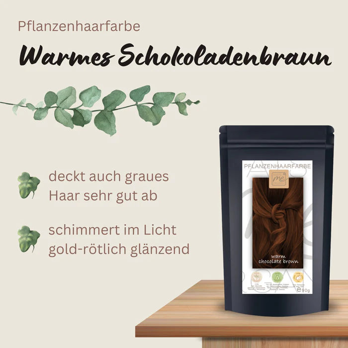 Profi-Pflanzenhaarfarbe warmes Schokoladen-Braun "warm chocolate brown" 90g Nachfüllpack - Thats me Organic