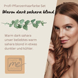 Profi-Pflanzenhaarfarbe "warmes dunkles sahara blond - warm dark sahara blond" 90g Nachfüllpack