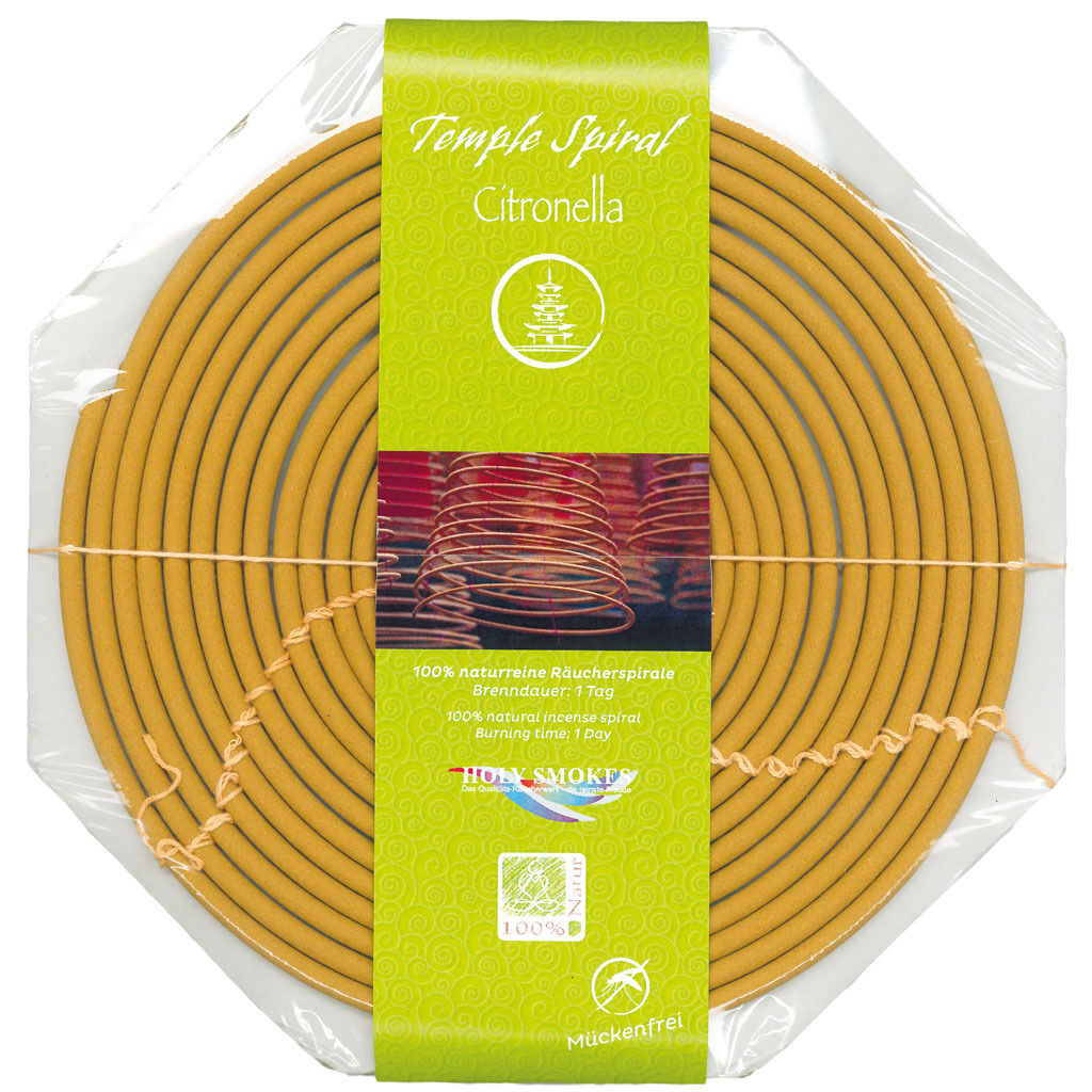 Ideal für lauschige Sommerabende. Citronella hält Ihnen die Mücken fern.Räucherspirale Citronella 24Stunden