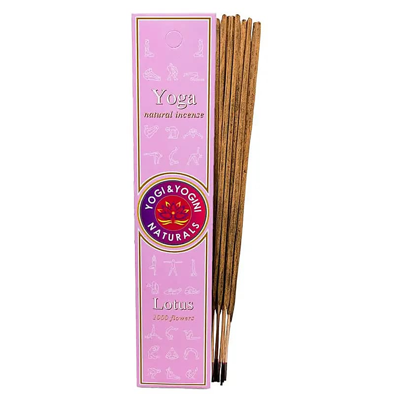 Yoga Lotus Räucherstäbchen – handgerollte natürliche Duftstäbchen mit sanfter Vanille‑Basisnote.
