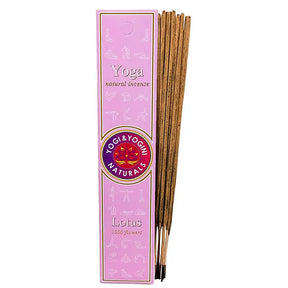 Yoga Lotus Räucherstäbchen – handgerollte natürliche Duftstäbchen mit sanfter Vanille‑Basisnote.