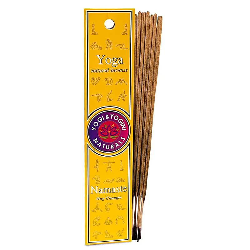 Yoga Namaste Räucherstäbchen – handgerollte natürliche Duftstäbchen mit Nag‑Champa‑Basisnote