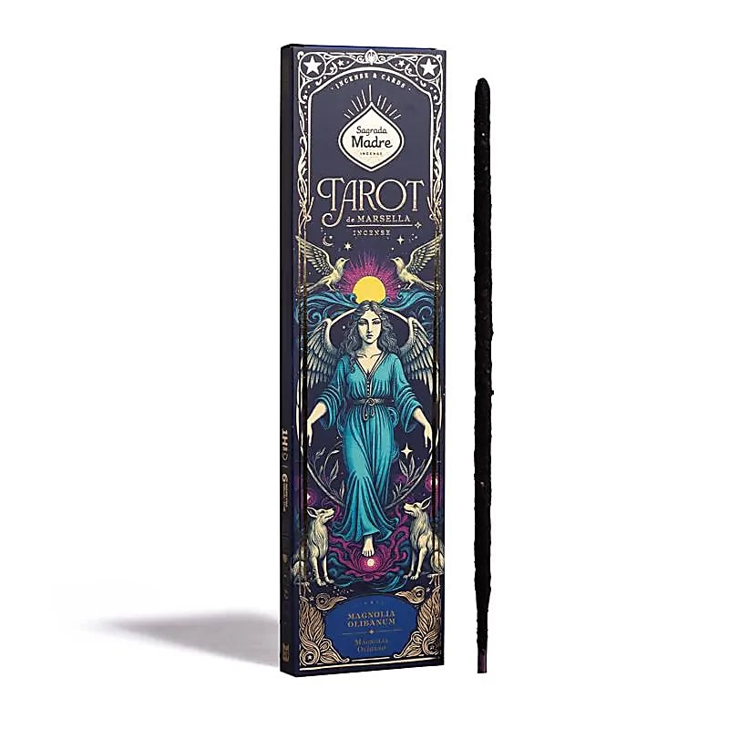 Sagrada Madre Natural Räucherwerk Tarot de Marsella – Magnolie & Frankincense, handgefertigt aus Argentinien.