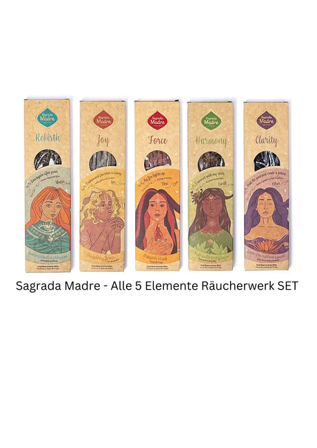 SAGRADA MADRE - ALLE 5 ELEMENTE RÄUCHERWERK SET