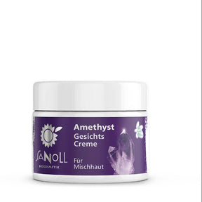„Sanoll Amethyst GesichtCreme – Bio-Gesichtscreme für Mischhaut im Opalglas“