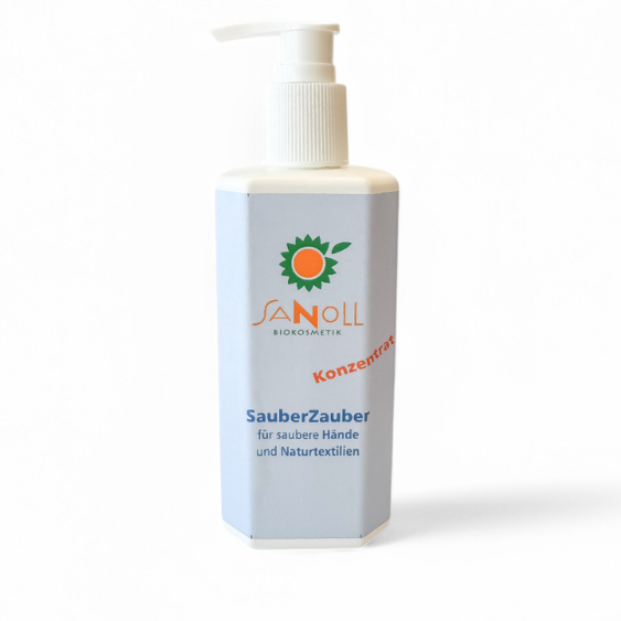 Sanoll SauberZauber (Konzentrat) – 300 ml – Vielseitige Bio-Reinigung für Hände & Textilien