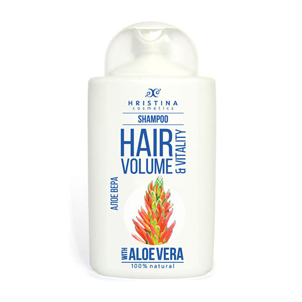 <h3>Shampoo Aloe Vera für volles und gesundes Haar 200 ml - Hristina</h3> <p data-mce-fragment="1">Die Aloe Vera in diesem Shampoo hat eine feuchtigkeitsspendende Wirkung gegen fettiges Haar und beugt Haarausfall sowie Schuppenbildung vor. Einfach auf das nasse Haar auftragen, einmassieren, um einen dichten Schaum zu erzeugen, und dann ausspülen. Bei Bedarf wiederholen.</p>