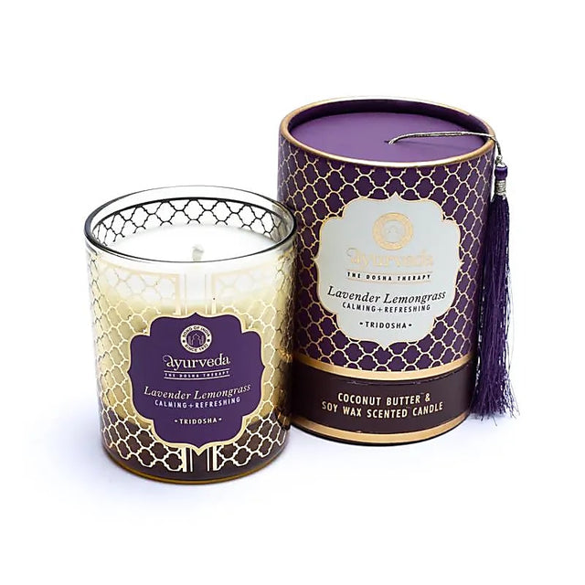 Tridosha Lavendel Zitronengras Ayurveda Duftkerze