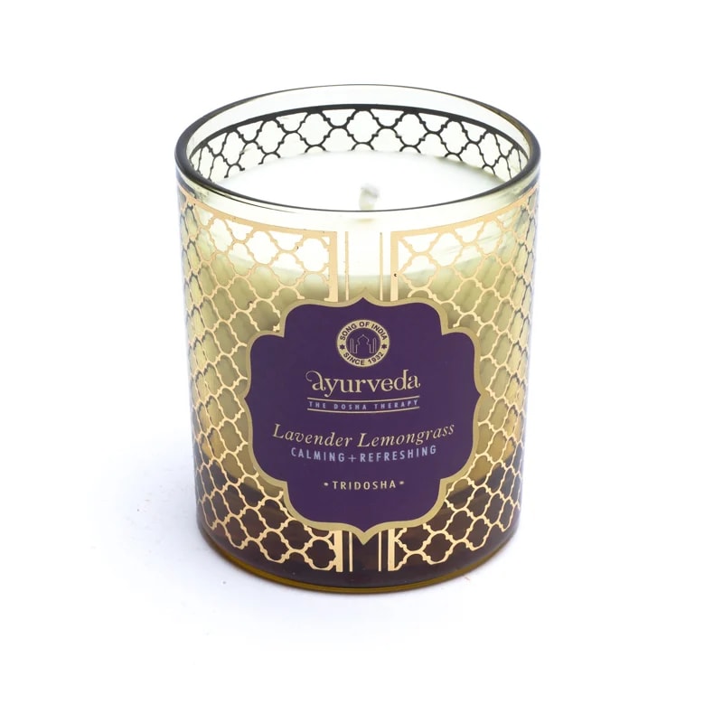 Tridosha Lavendel Zitronengras Ayurveda Duftkerze