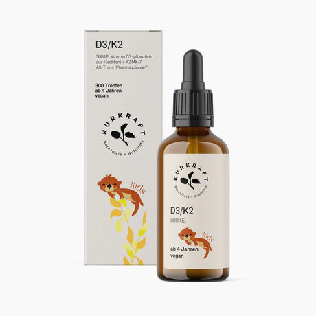 Vitamin D3+K2 Kids Vegan – kindgerechte Tropfen für starke Knochen