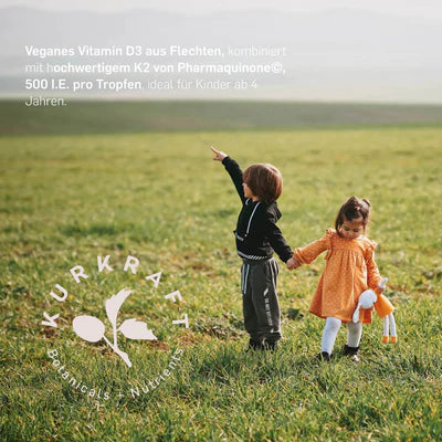 „Veganes Vitamin D3 aus Flechten mit K2 MK7 für Kinder“

