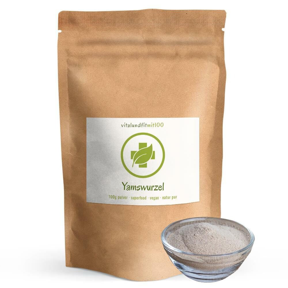 vitalundfitmit100 Mexikanisches Wild Yams Pulver 100 g  – 20 Prozent Diosgenin