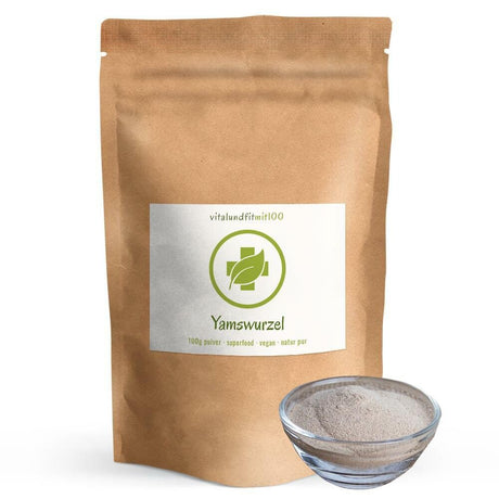 vitalundfitmit100 Mexikanisches Wild Yams Pulver 100 g  – 20 Prozent Diosgenin