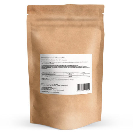 Rückseite Standbeutel vitalundfitmit100 Wild Yams Extrakt 100 g mit Nährwertangaben