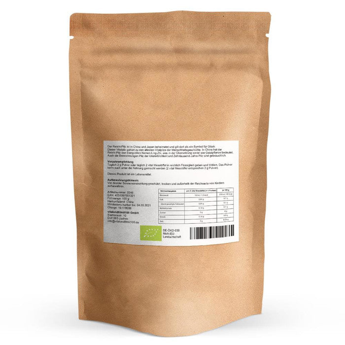 Bio Reishi Pulver 100 g Vitalundfitmit100 