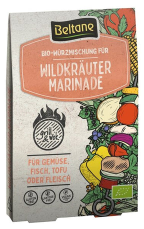 grill & wok -  Bio-Würzmischung für Wildkräuter Marinade 3x9,9g - Beltane