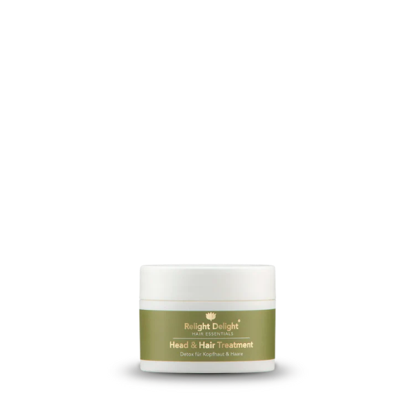 Eine Dose "Hair Essentials Head & Hair Treatment 100ml - Detox-Vorbehandlung für Kopfhaut und Haar mit Bio-Kakaobutter, Kokosöl und ätherischen Ölen"