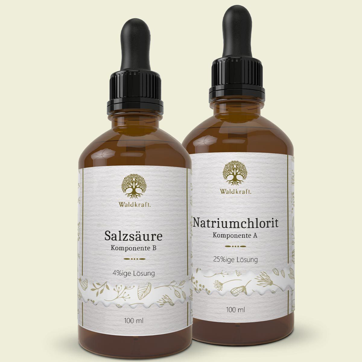 CDL-Set: Chlordioxid zur Selbstherstellung - Natriumchlorit + Salzsäure Waldkraft 