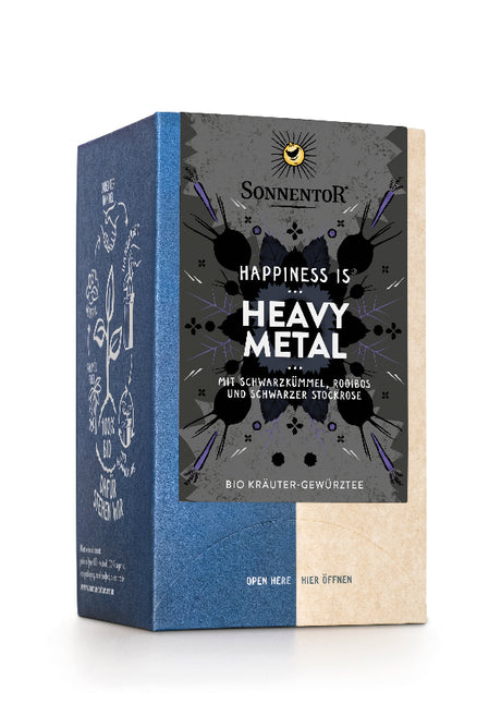 Happiness is Heavy Metal Tee Sonnentor Teebeutel