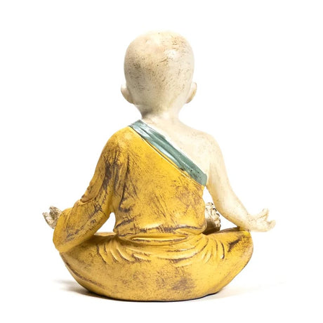 Yoga Mönch Figur in Orange / Grau / Grün
