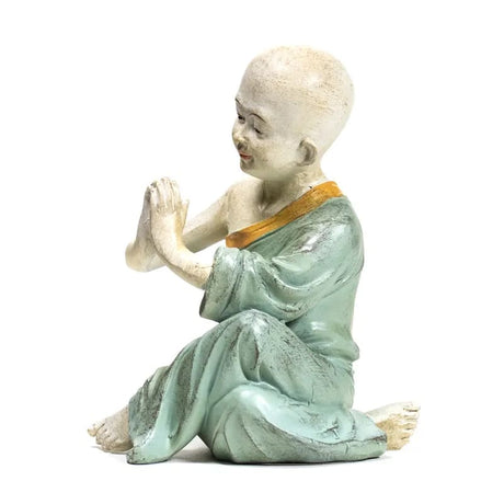 Yoga Mönch Figur in Orange / Grau / Grün