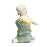 Yoga Mönch Figur in Orange / Grau / Grün