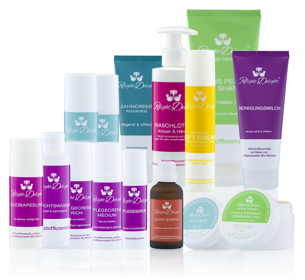 Pflege-Set begleitend bei Psoriasis - endlich schuppenfrei Relight Delight