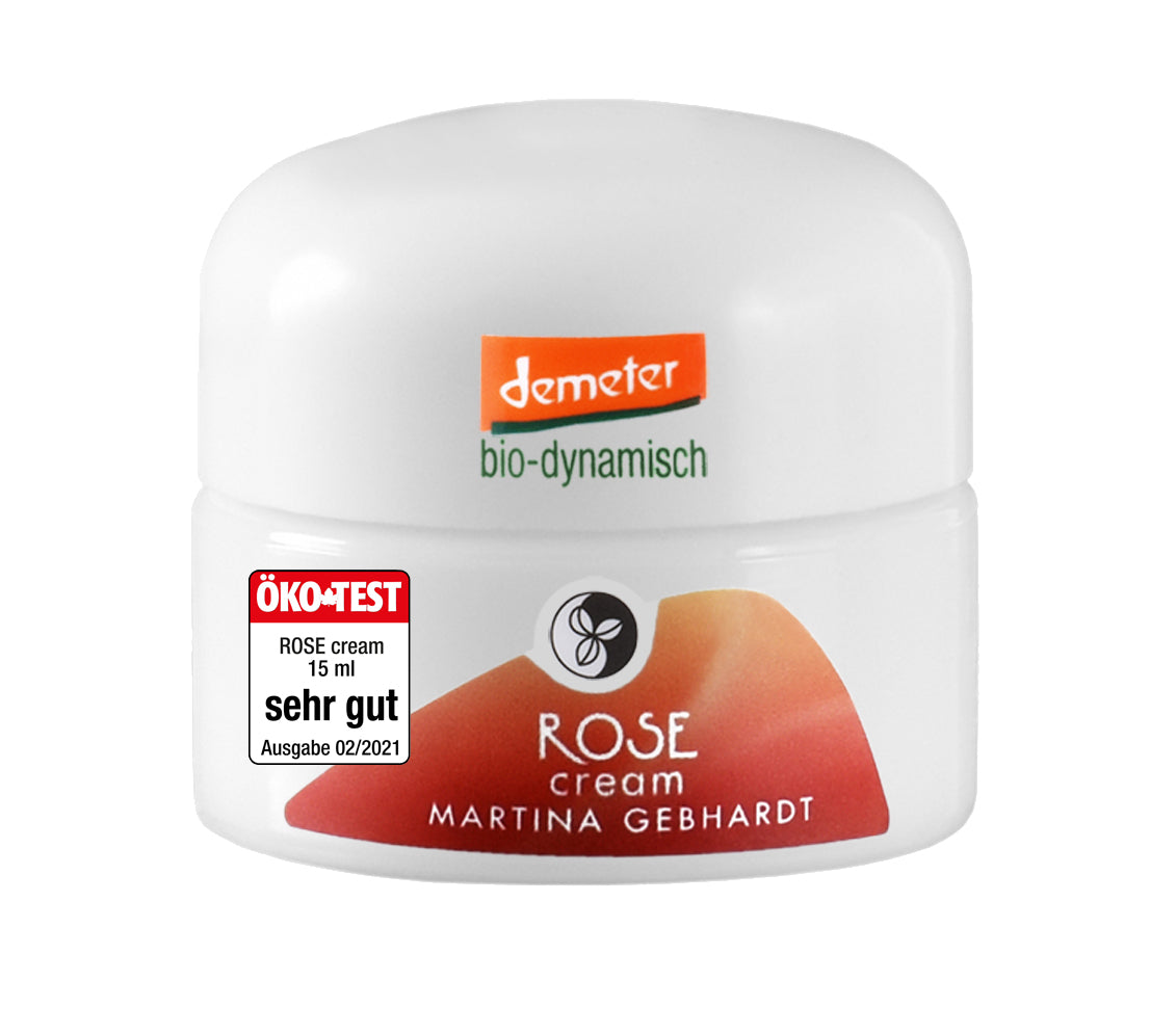 Tiegel mit ROSE cream 50ml - Bio  von Martina Gebhardt, Demeter ohne Glycerin