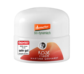 Tiegel mit ROSE cream 50ml - Bio  von Martina Gebhardt, Demeter ohne Glycerin