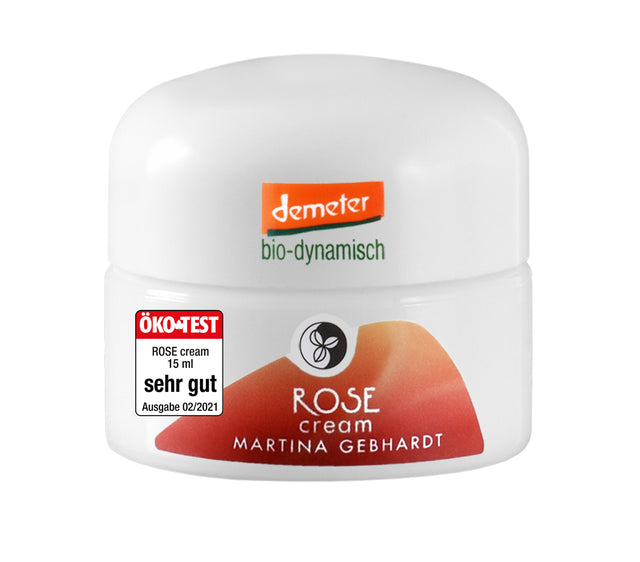 Tiegel mit ROSE cream 50ml - Bio  von Martina Gebhardt, Demeter ohne Glycerin