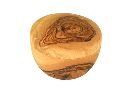 Rasierdose mit Deckel aus Olivenholz