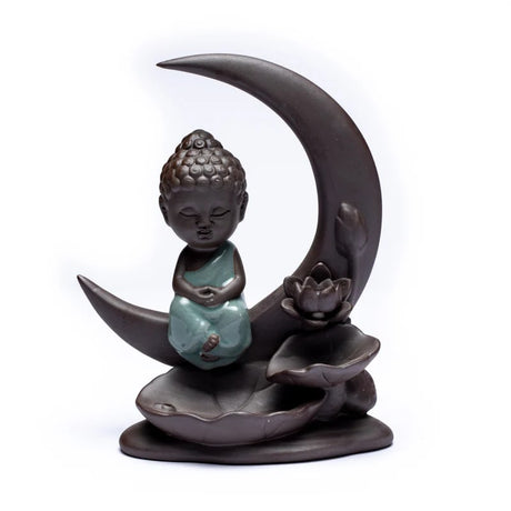 Rückfluss Wasserfall Weihrauchbrenner Buddha Mond