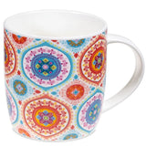 Blaues Mandala - Teetasse mit Sieb und Deckel