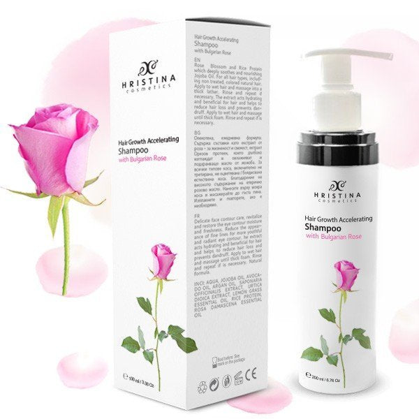 Shampoo mit bulgarischer Rose zur Unterstützung des Haarwachstums